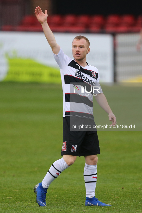 Adam Campbell of Darlington  during the Vanarama National League North match between Darlington and AFC Telford United at Blackwell Meadows,...