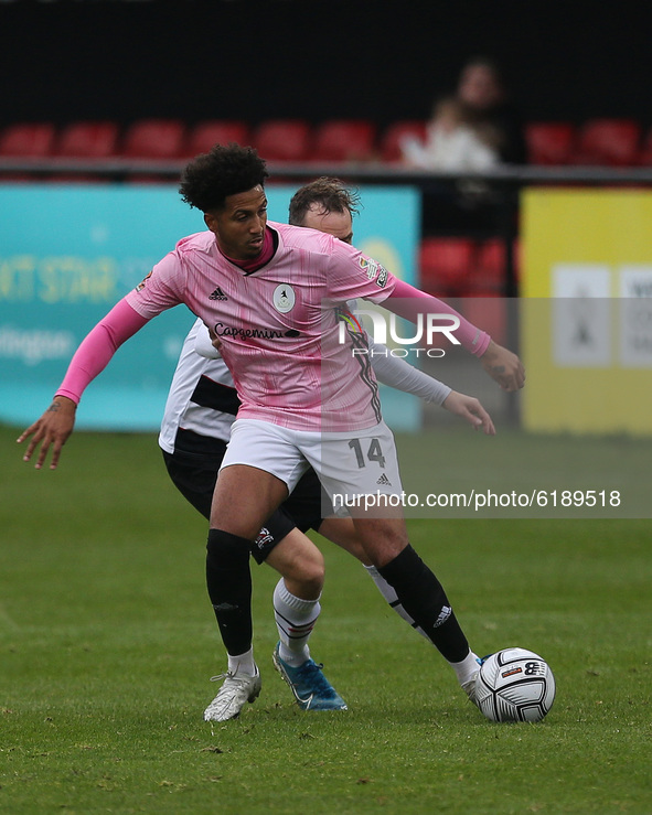  Dominic McHale of AFC Telford  during the Vanarama National League North match between Darlington and AFC Telford United at Blackwell Meado...