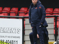 Darlington manager Alun Armstrong during the Vanarama National League North match between Darlington and AFC Telford United at Blackwell Mea...