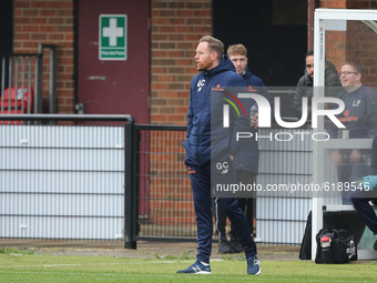 AFC Telford manager Gavin Cowan  during the Vanarama National League North match between Darlington and AFC Telford United at Blackwell Mead...