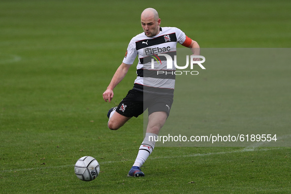 Will Hatfield  of Darlington during the Vanarama National League North match between Darlington and AFC Telford United at Blackwell Meadows,...