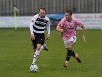 Sean Reid of Darlington in action with Zak Lilly of AFC Telford during the Vanarama National League North match between Darlington and AFC T...