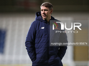  Hartlepool manager, Dave Challinor during the Vanarama National League match between Hartlepool United and Wrexham at Victoria Park, Hartle...