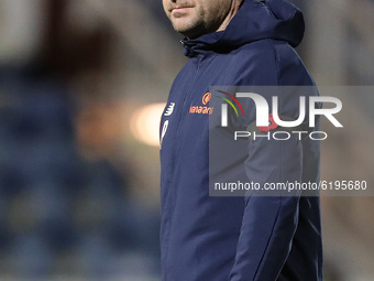 Joe Parkinson the Hartlepool assistant manager during the Vanarama National League match between Hartlepool United and Wrexham at Victoria P...