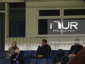 Hartlepool United Chairman and owner Raj Singh looks on  during the Vanarama National League match between Hartlepool United and Wrexham at...