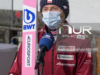 Dawid Kubacki (POL) during the FIS ski jumping World Cup, Wisla, Poland, on November 20, 2020. (