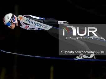 Marius Lindvik (NOR) during the FIS ski jumping World Cup, Wisla, Poland, on November 20, 2020. (