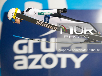 Yukiya Sato (JPN) during the FIS ski jumping World Cup, Wisla, Poland, on November 20, 2020. (