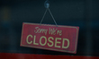 A sign 'Sorry We're Closed' seen in a shop window, in Dublin's city centre.On Monday, Nov...