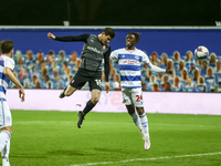 Rotherams's Trevor Clarke goes close with a header during the Sky Bet Championship match between Queens Park Rangers and Rotherham United at...