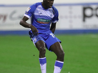  Yoan Zouma of Barrow  during the Sky Bet League 2 match between Barrow and Oldham Athletic at the Holker Street, Barrow-in-Furness on Tuesd...