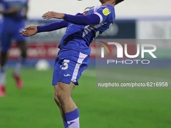    Luke James of Barrow during the Sky Bet League 2 match between Barrow and Oldham Athletic at the Holker Street, Barrow-in-Furness on Tues...