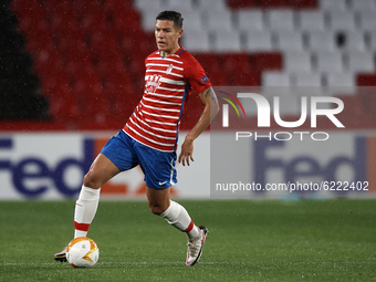 Nehuen Perez of Granada during the UEFA Europa League Group E stage match between Granada CF and AC Omonoia at Estadio Nuevo Los Carmenes on...