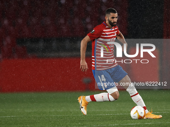 Maxime Gonalons of Granada in action during the UEFA Europa League Group E stage match between Granada CF and AC Omonoia at Estadio Nuevo Lo...