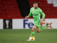 Charalampos Mavrias of Omonoia  in action during the UEFA Europa League Group E stage match between Granada CF and AC Omonoia at Estadio Nue...