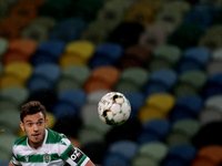 Pedro Goncalves of Sporting CP in action during the Portuguese League football match between Sporting CP and Moreirense FC at Jose Alvalade...