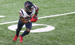 Houston Texans strong safety Justin Reid (20) runs the ball after making the catch during...