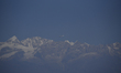 A mountain viewing airplane seen above Mountains from Surya Binayak Hill, Bhaktapur, Nepal...