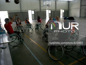 Women's Disabled Basketball at the ICRC Orthopaedic Centre in Kabul. This year has been the first year that there has been teams of women co...