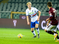 Morten Thorsby of UC Sampdoria during the Serie A match between Torino FC and UC Sampdoria at Stadio Olimpico Grande Torino Torino on Novemb...
