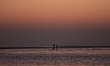 Fisherman catches fish at the shore of Bay of Bengal in Kuakata, Bangladesh on November 29...