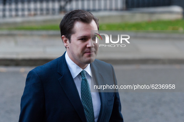 Secretary of State for Housing, Communities and Local Government Robert Jenrick arrives in Downing Street in central London to attend Cabine...