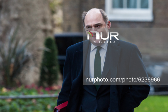 Secretary of State for Defence Ben Wallace arrives in Downing Street in central London to attend Cabinet meeting held at the Foreign Office...