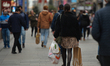 Shoppers in Henry Street in Dublin city centre, Taoiseach (Irish PM) Micheal Martin annou...