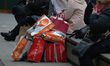 Shoppers taking a rest in Dublin city centre, Taoiseach (Irish PM) Micheal Martin announc...