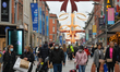 Shoppers in Henry Street in Dublin city centre, Taoiseach (Irish PM) Micheal Martin annou...