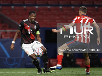 David Alaba of Bayern in action during the UEFA Champions League Group A stage match between Atletico Madrid and FC Bayern Muenchen at Estad...
