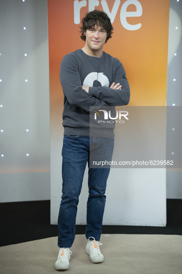 Chef Jordi Cruz attends 'MasterChef Abuelos' presentation at RTVE studios on December 02, 2020 in Madrid, Spain 