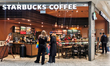 Starbucks Coffee store is seen inside Galeria Krakowska shopping mall in Krakow, Poland on...