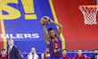 Cory Higgins during the match between FC Barcelona and Olympiacos BC, corresponding to the...