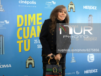 Actress Veronica Castro during the press conference for the movie Dime Cuando Tu on December 14 2020 in Mexico City, Mexico.  (