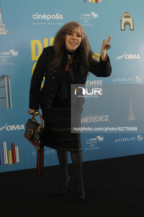 Actress Veronica Castro during the press conference for the movie Dime Cuando Tu on December 14 2020 in Mexico City, Mexico.  