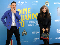 Actress Veronica Castro and Jesus Zabala during the press conference for the movie Dime Cuando Tu on December 14 2020 in Mexico City, Mexico...