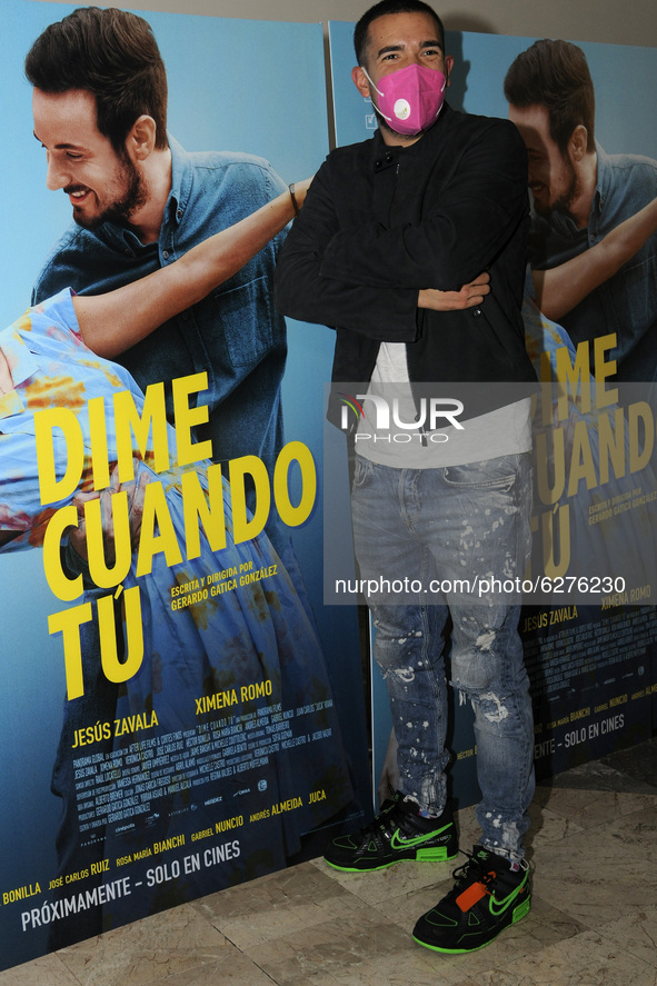 MEXICO CITY, MEXICO – DECEMBER 14: Juca Viapri actor attends the red carpet premiere of the film “Dime Cuando Tú” at the cinema Diana on Dec...