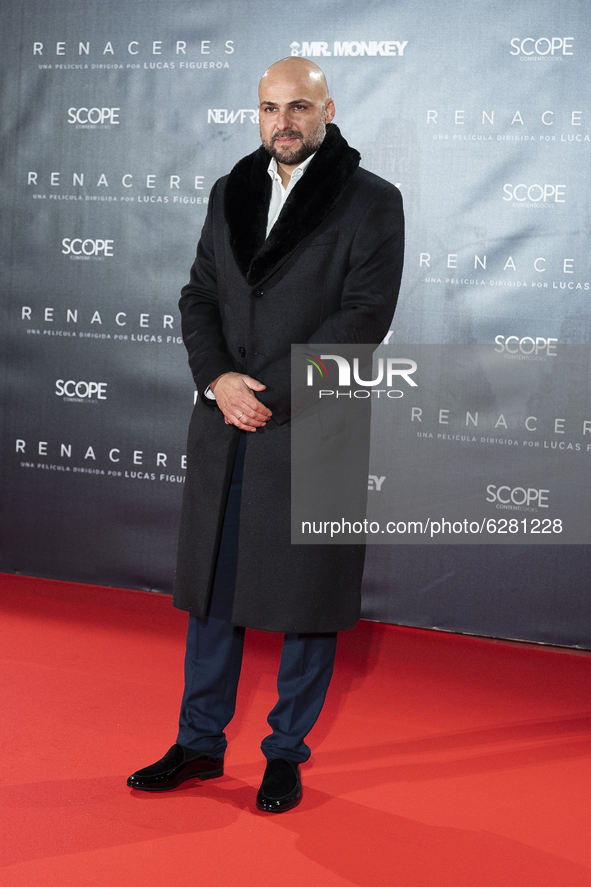 Lucas Figueroa attends 'Renaceres' premiere at Gran Teatro Principe Pio on December 16, 2020 in Madrid, Spain.  