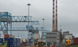 A view of a container terminal at Dublin Port.On Thursday, December 17, 2020, in Dublin,...