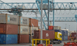 A view of a container terminal at Dublin Port.On Thursday, December 17, 2020, in Dublin,...