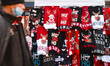 A stand with Christmas jumpers seen in a busy Henry Street in Dublin city center.On Frida...