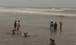 KARACHI, PAKISTAN, JUN 08: People enjoying bathing at Arabian Sea as provincial government...