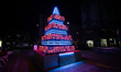 A general view of the Albero del Futuro christmas tree by Saipem for Natale Degli Alberi i...