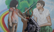 Mural of the facilities of the Community of Sant'Egidio in Mexico, where volunteers delive...