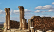 The ruins of the ancient Roman town of Volubilis in Meknes, Morocco, Africa. Volubilis is...