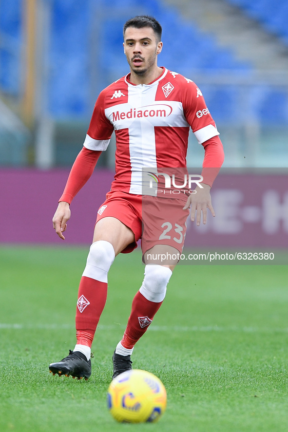 Lorenzo Venuti of ACF Fiorentina during the Serie A match between SS Lazio and ACF Fiorentina at Stadio Olimpico, Rome, Italy on 6 January 2...
