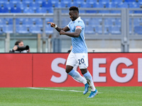 Felipe Caicedo of SS Lazio celebrates after scoring first goal during the Serie A match between SS Lazio and ACF Fiorentina at Stadio Olimpi...