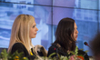 Wife of Salvatore Girone, Vania Ardito and the girlfriend of Massimiliano Latorre, Paola M...