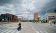 Streets of north Bogota are seen empty after the city of Bogota entered in a 4 day strict...